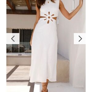 White cut out dress